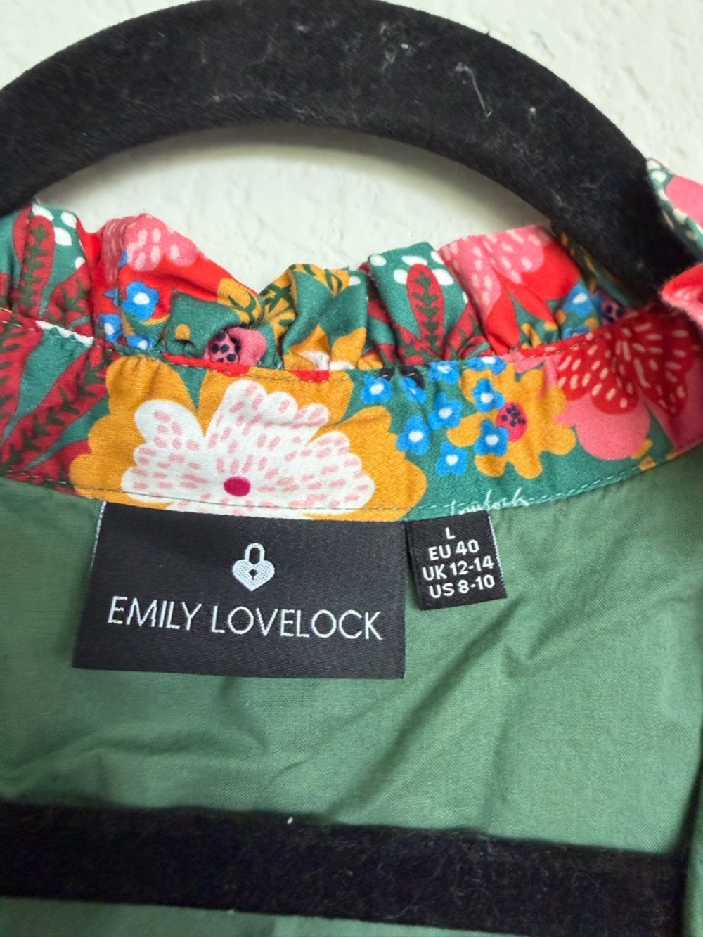 Emily Lovelock multicolour floral long-sleeve mini dress - Picture 3 of 4